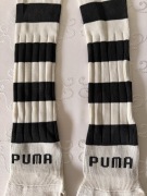 Getry piłkarskie Puma Vintage 90s biało czarne pasy oryginalne skarpety