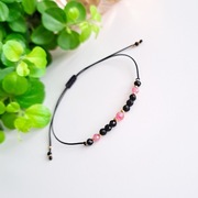 Bransoletka z kamieniami TURMALIN CZARNY i RÓŻOWY 