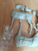 Figurka żywiczna Niemca na koniu do samodzielnego złożenia w 1-16