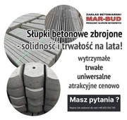 Słupki betonowe do siatki i drzewek 