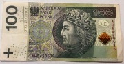 Banknot 100 zł 2012 rok unikat AH 5420536