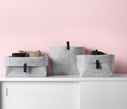 RAGGISTAR kosz Ikea filcowy mały szary pojemnik koszyk 1 szt.