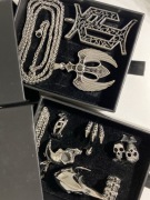 10elem. Sygnety wisiorki pierścienie srebrne