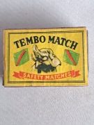 Unikatowe zapałki kolekcjonerskie Tembo Match ze słoniem .