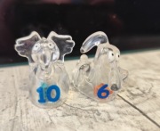 Kinder niespodzianka figurki  akrylowe duszki z kostkami