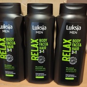 Luksja Men żel pod prysznic olej konopny 3x 500 ml