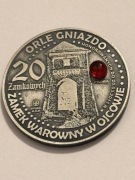 Ojców. Szlak Orlich Gniazd. Miedź srebrzona ox. Fi 32 mm. Gyges