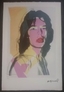 Andy Warhol Mick Jagger litografia sygn+num 
