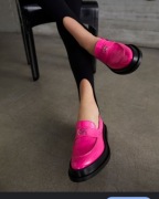 Giuseppe Zanotti włoskie mokasyny Roz. 41 kolor różowy fuksja skóra natu. 