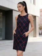 Sukienka z kieszeniami w kratę NEXT tailoring XS/34 #339
