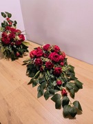 stroik na grób ,kompozycja na cmentarz ,wiązanka z wazonem, zestaw LS37K