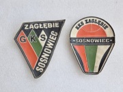 Naszywki GKS i KKS Zagłębie Sosnowiec herby (lata 90)