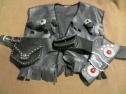 Strój szeryfa, kamizelka, sakwa, kabura