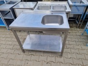 Zlew Gastronomiczny 1 Komorowy z Półką 100/60/85