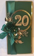 Kartka na 20 urodziny / 20 rocznicę ślubu - ręcznie robiona