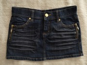 Granatowa jeansowa haftowana spódnica We Tweens Kappahl 146 jak nowa