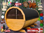 SAUNA Ogrodowa 400cm + PRZEDSIONEK + OKNO 50% +GRATIS Beczka 500L = Wycena