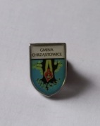 Herb gmina Chrząstkowice przypinka pin odznaka wpinka
