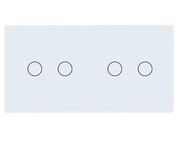 Panel szklany 2+2 biały WELAIK