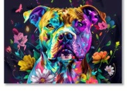 Amstaff Pitbull Obraz Canvas Na Płótnie i Ramie