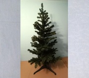 Choinka sztuczna jodła zielona 165 cm składana z podstawą  