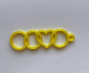 brelok do kluczy audi druk 3d