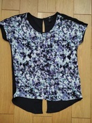 bluzka krótki rękaw 34/ 36 XS/ S H&M ciekawie wykończony tył