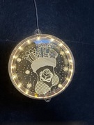 OZDOBNY WITRAŻ LED LAMPKI ŚWIĄTECZNE 3D DRZWI OKNO DEKORACJA ŚWIĄTECZNA