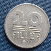 Moneta Węgry 20 fillerów 1978