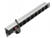 NEKU Listwa zasilająca RACK 19'' 1U 8 gn wyłącznik