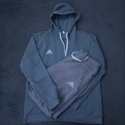 Adidas Dres Komplet Hoodie + Spodnie D-Logo L Szary