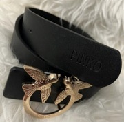 Pasek Pinko Czarny Skórzany długość 115cm