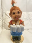 Unikat stara kolekcjonerska figurka z bujającą głową Babcia HEICO