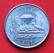 25 Centów 2003 P  r -     USA  Arkansas    stan !!