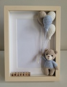 Personalizowana ramka MIŚ balony Baby Shower  