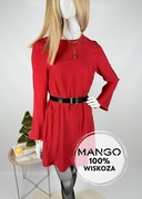 Czerwona sukienka Mango nowa z metką 100% wiskoza S/36 na święta na wigilię