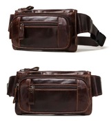 Nerka skórzana męska torba typu crossbody na klatkę piersiową pas