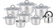 Ekskluzywny Zestaw Garnków Stalowych 14 El. – Indukcja, Gaz
