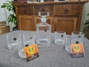 NOWE Zestaw 7 elementów szklanki i karafka do whisky SOLARIS 24% kryształu