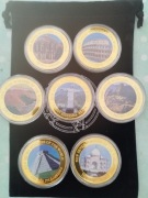 Medale (7) Siedem cudów świata - 40 mm w plastikowych kapslach