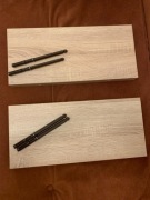 Półka wisząca 45x20cm salon pokój 36mm 2 sztuki dąb sonoma