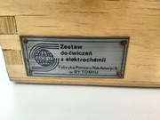 Zestaw do ćwiczeń z elektrochemii FPN szkło laboratoryjne pomoc naukowa PRL