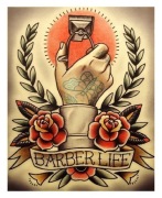 Obraz na płótnie 40x30 barber fryzjer broda salon