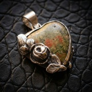 Srebrne Serce z Rosą – Unikatowy Wisior Upcyklingowy (Srebro 835)