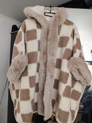 Mega ciepłe futerko -ponczo z kaszmiru 