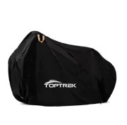 TOPTREK Pokrowiec na Rower 210D | Wodoodporny | 200x110x70 cm | Czarny |