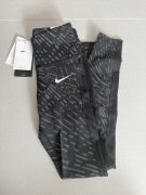 Nike Fast Legginsy Damskie XS Czarne Szare Oryginał