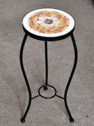 Stolik/kwietnik metalowy z ceramicznym blatem 