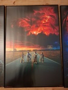 3x PLAKAT Stranger Things w oprawie metalowej