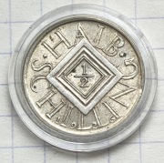 #3812 Austria 1/2 szylinga 1926 srebro piękna  